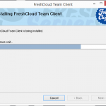 Fresh Cloud File Server - Install Progress Screen