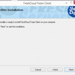 Fresh Cloud File Server - Install Screen 2
