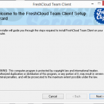 Fresh Cloud File Server - Install Start Screen